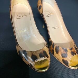 Christian Louboutin leopard pumps